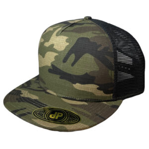 5 Panel Woodland Ripstop Trucker