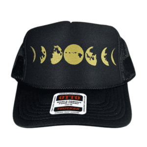 ANXD Gold Moon Phases black foam trucker