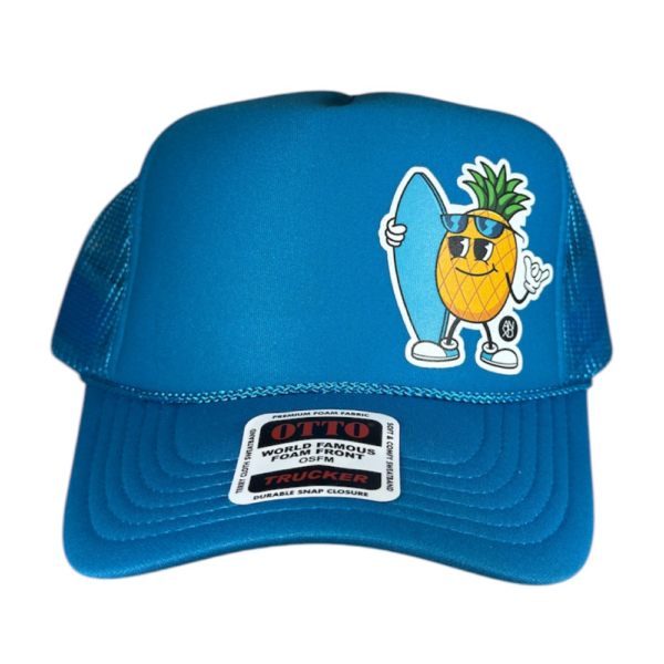 anxd hang loose pineapple turquoise foam trucker