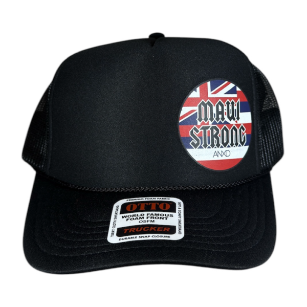 anxd maui strong black foam trucker