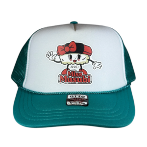 ANXD Miss Musubi White Teal youth foam Trucker