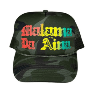 Rasta Malama Da Aina Full Camo Foam Trucker