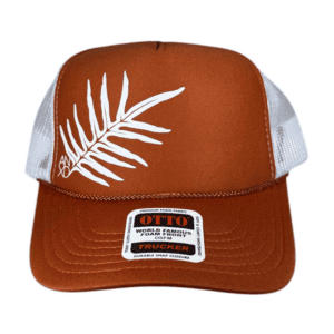 ANXD White Fern Texas Orange/White Mesh Otto Foam Trucker