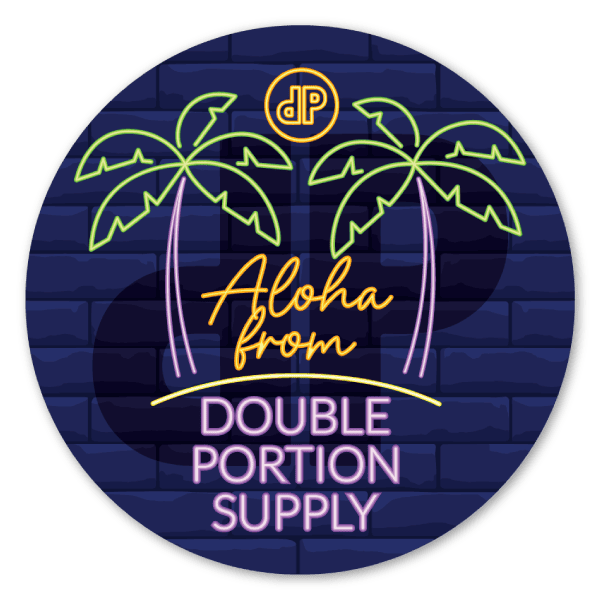 anxd aloha from double portion supply sticker