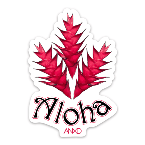 anxd aloha heliconia sticker