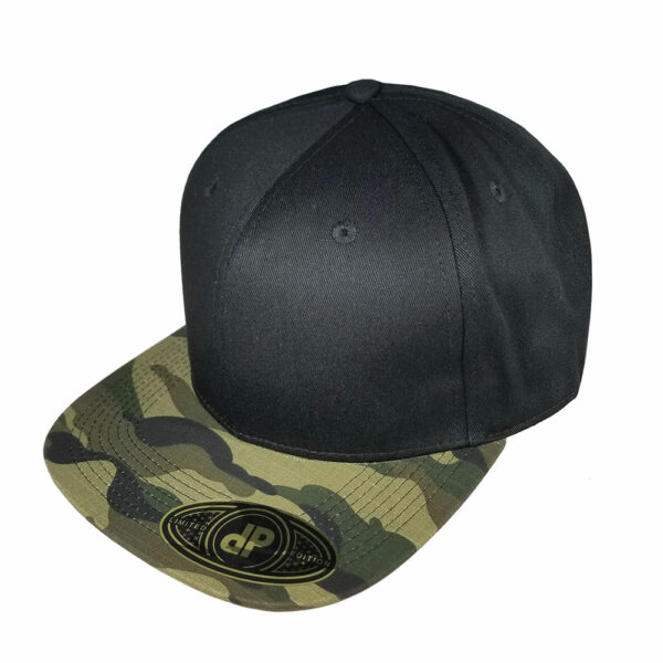 Black / Woodland Camo Bill