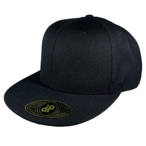 Black Rounded Visor Snapback