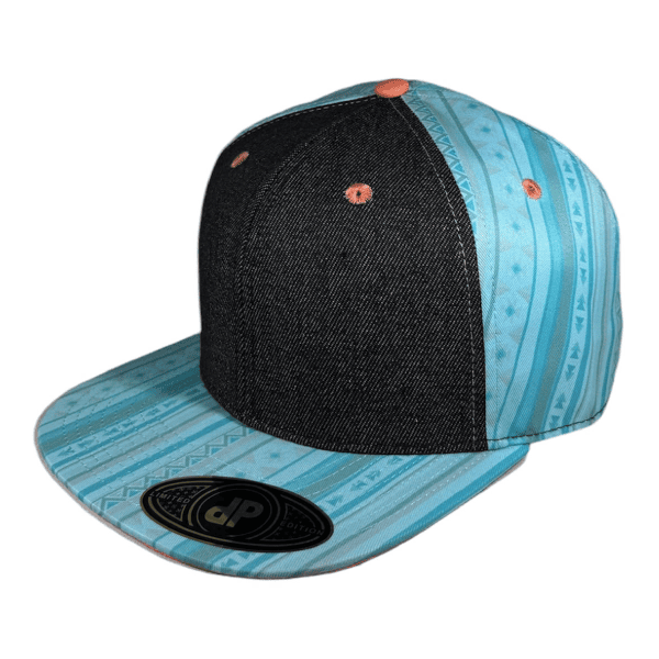 Black Denim/ Turquoise Aztec