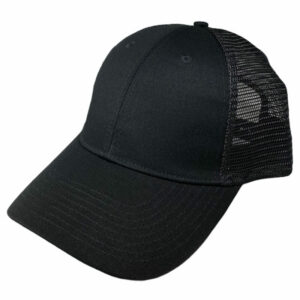 Black 6 Panel Curved Black Mesh