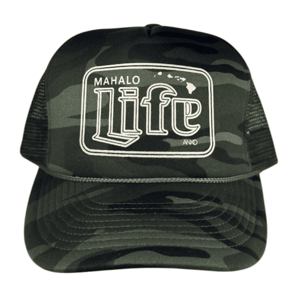 full camo foam trucker mahalo life