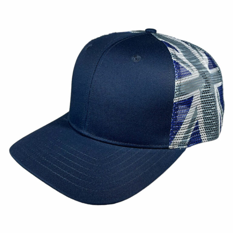 Navy/ Charcoal/ White Hawaiian Flag Mesh