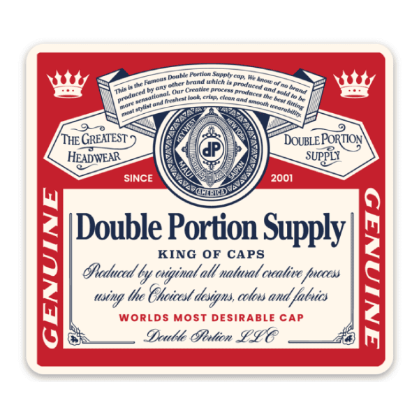 anxd double portion king of caps sticker