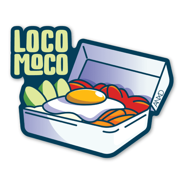 anxd loco moco sticker