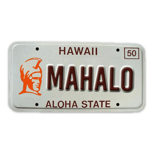 anxd mahalo plate sticker