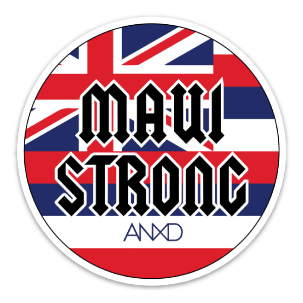 anxd maui strong hawaiian flag sticker