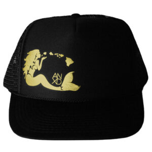 GOLD Mermaid Kiss© Black Foam Trucker