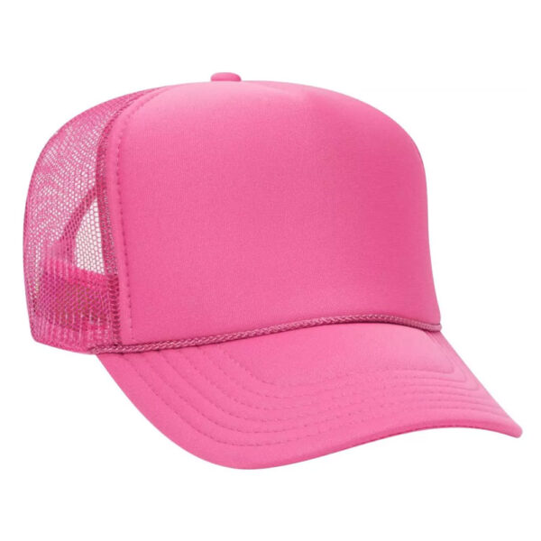 NeonPinkMeshBackFoamTrucker