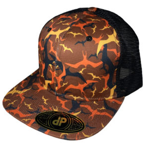 Orange Iwa Camo Mesh