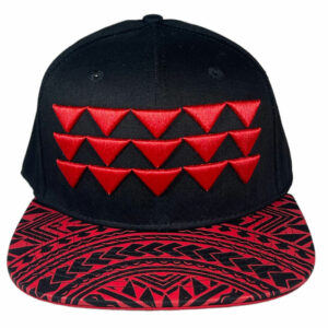 ANXD/ Sacred Ties Black/ Black and Red Tribal Bill with Red Mana Triangles