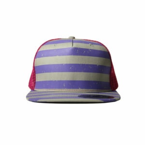 5 Panel Purple Stripes/ Pink Mesh