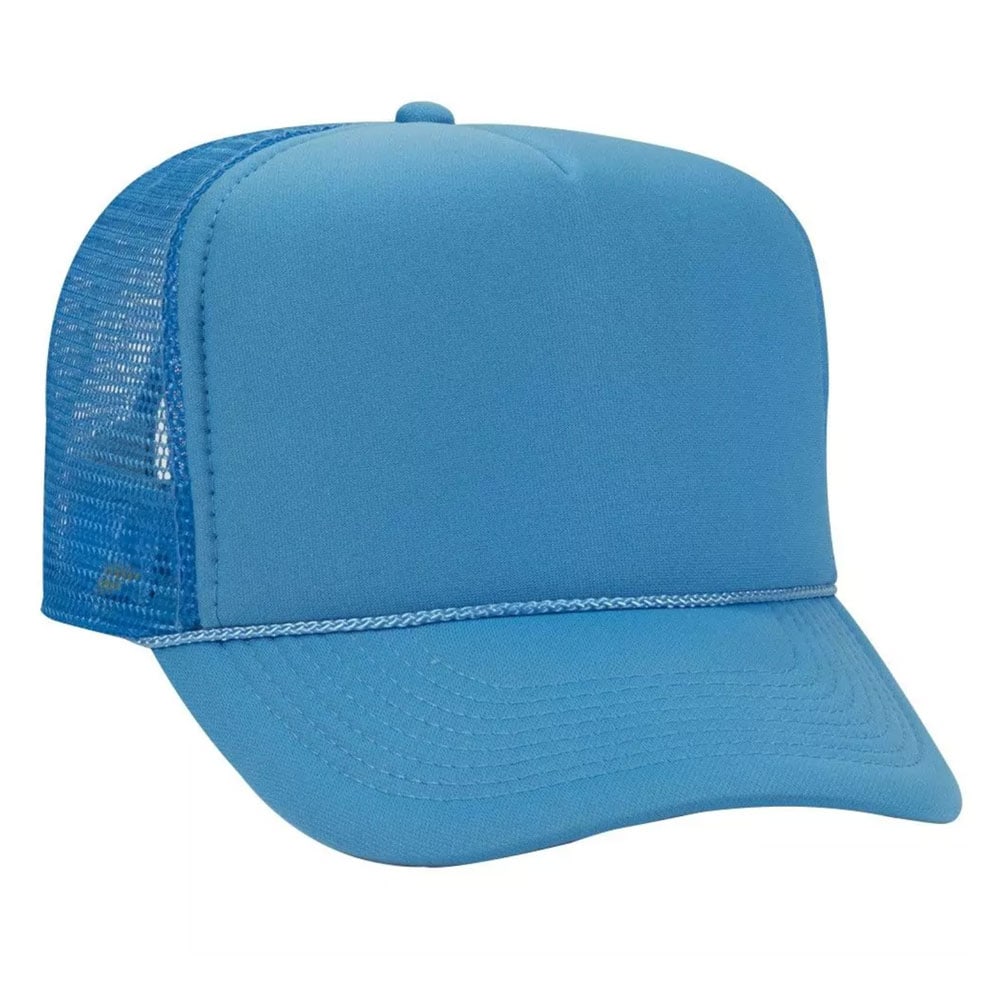 The Columbia Blue Foam Trucker Hat from Double Portion Supply