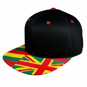 Black With Red/Yellow/Green Hawaiian Flag