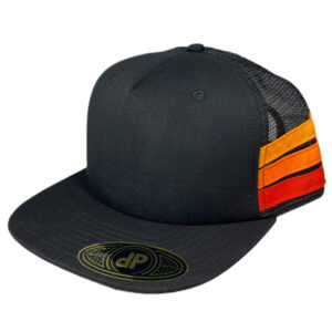 5 Panel Black Stripes