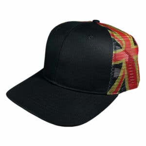 Black/ Red/ Gold Hawaiian Flag Mesh