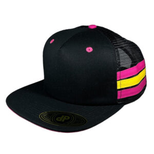 5 Panel Pink and Yellow Stripes