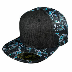 2 Tone Black Denim Tribal Whale