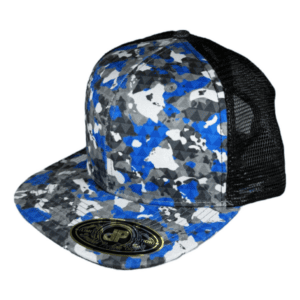 Triangles Blue Snow Island Camo Mesh