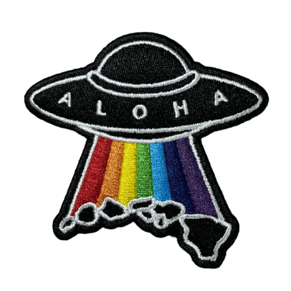 anxd ufo aloha rainbow patch