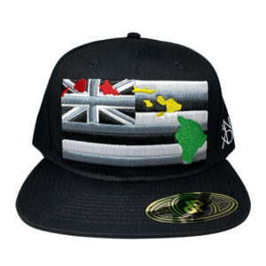 Black/ Hawaii Flag with Rasta Hawaiian islands 3d