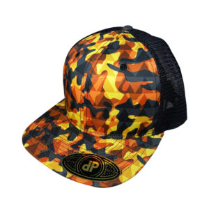 Orange Urban Camo Triangle/Black Mesh